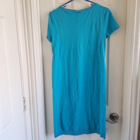J Jill Turquoise Blue Cap Sleeve T Shirt Dress Casual XS Lagenlook - Picture 6 of 6